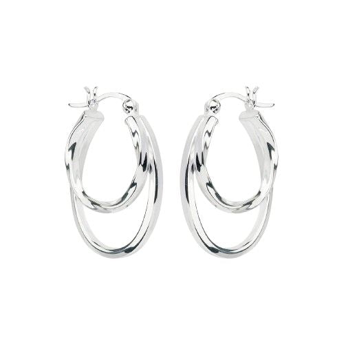 Sea of Change Hoop Earrings Silver E7186