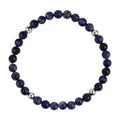 Apollo Men's 6mm Sodalite & Steel Elaticised Stretch Bracelet B9068