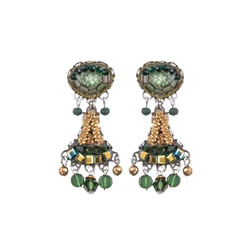 Ayala Bar - Green Painty Earrings Viridian Mood Set, Winona C2091