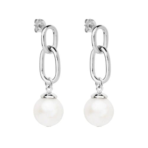 NAJO Sea Nymph Silver and Pearl Drop Earrings E7123