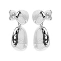 NAJO Double Pebblet Silver Stud Earrings E7136