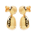 NAJO Double Pebblet Yellow Gold Stud Earrings E7137