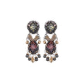 Ayala Bar - Black Stylish Earrings Tiger Eye Set, Ulysses C2105