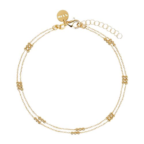 Halcyon Anklet - 14k gold plated Sterling Silver A6988