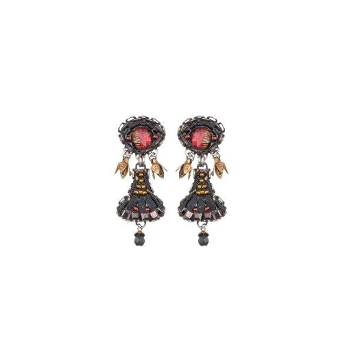 Ayala Bar - Black Casual Earrings Tiger Eye Set, Soteria C2106