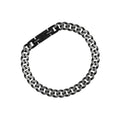Nero Men’s Steel Curb Chain Bracelet (Bold) B9034