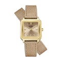 Gracieuse Petite Watch Double Leather, Rugby Tan, Gold Colour