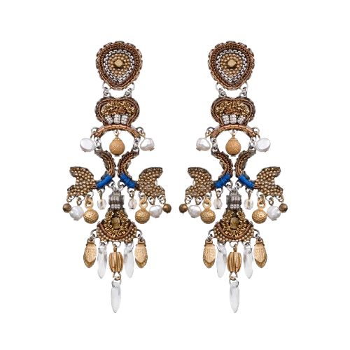 Ayala Bar - Gold Bohemian Earrings Gold Totem Set, Orla N2251