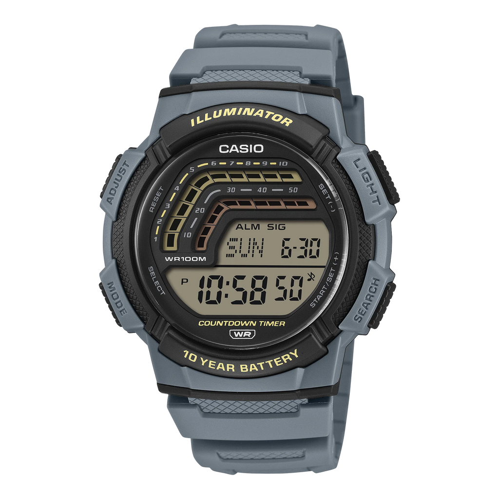 Casio Digital, Blue Resin Band WS1800-2A