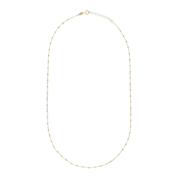 9ct Yellow Gold Beaded Chain 48cm