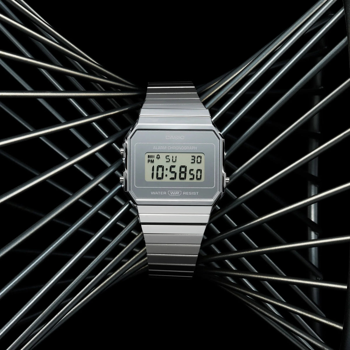 Casio Digi Vintage, Chrome Plated Band A700WEV-7A