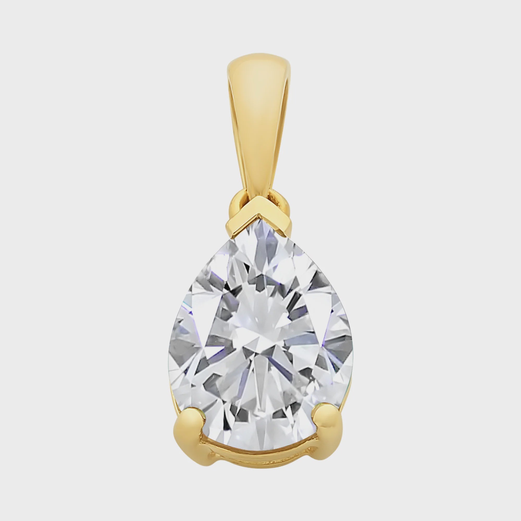 9ct Gold Cubic Zirconia Pendant M3338