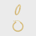 9ct Gold Silver Filled Hoop Earrings M3278