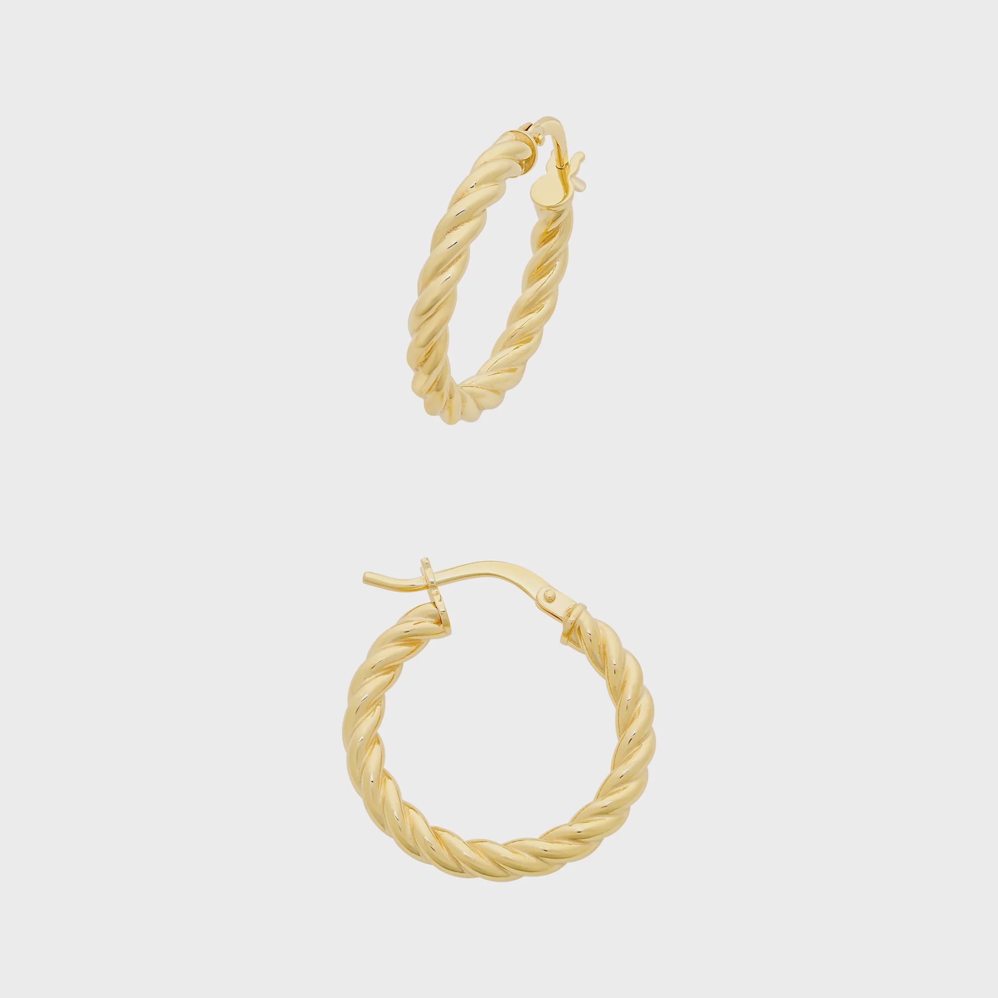 9ct Gold Silver Filled Hoop Earrings M3278