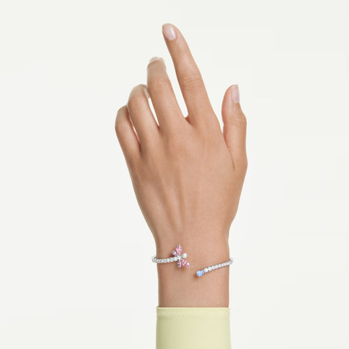 Ariana Grande x Swarovski bangle Mixed cuts, Dragonfly, Multicolored, Rhodium plated 5737401