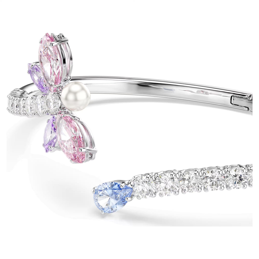 Ariana Grande x Swarovski bangle Mixed cuts, Dragonfly, Multicolored, Rhodium plated 5737401
