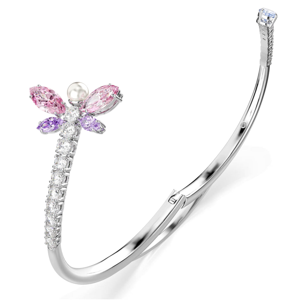 Ariana Grande x Swarovski bangle Mixed cuts, Dragonfly, Multicolored, Rhodium plated 5737401