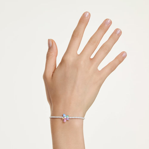 Ariana Grande x Swarovski bracelet Mixed cuts, Flower, Multicoloured, Rhodium plated 5749187
