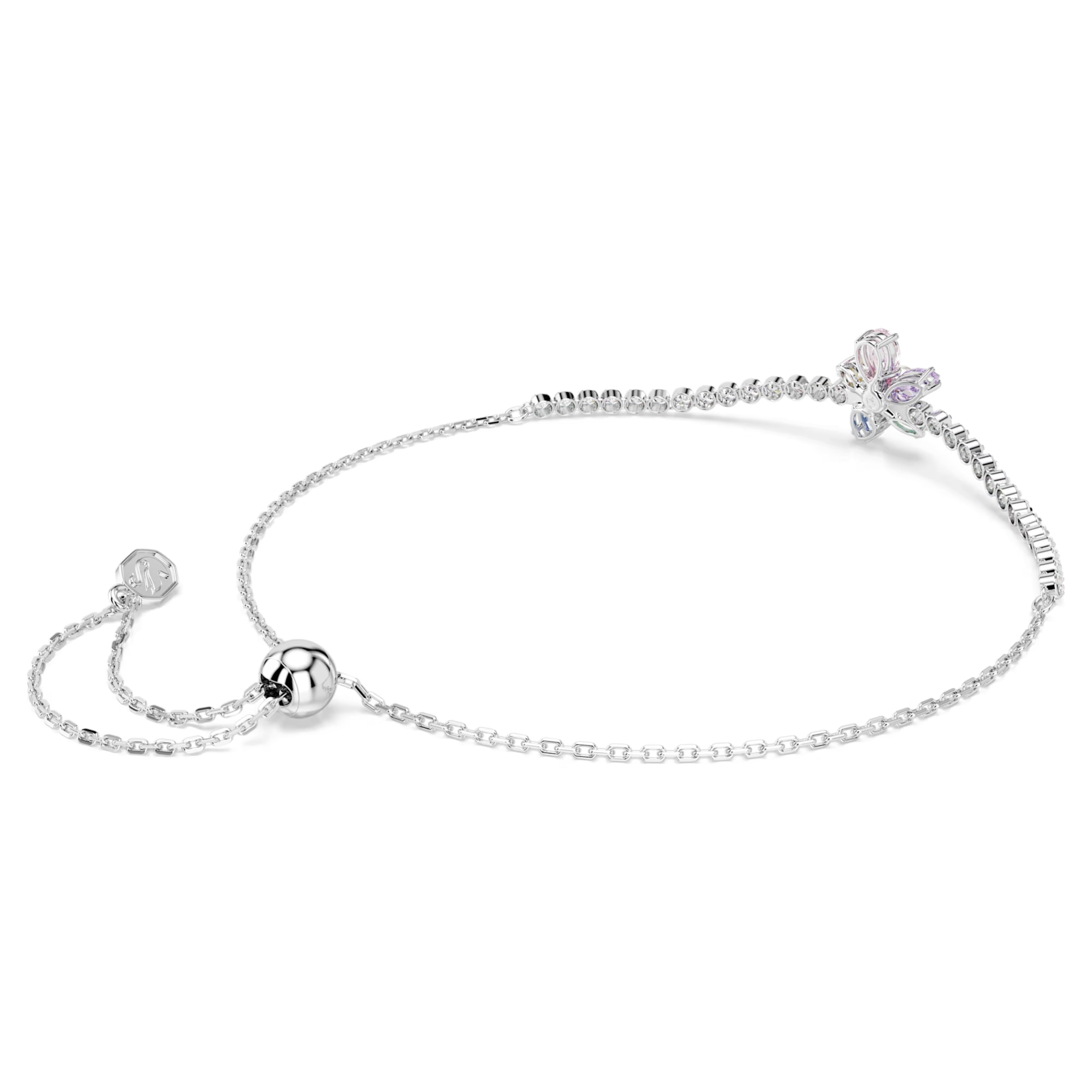 Ariana Grande x Swarovski bracelet Mixed cuts, Flower, Multicoloured, Rhodium plated 5749187