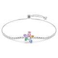 Ariana Grande x Swarovski bracelet Mixed cuts, Flower, Multicoloured, Rhodium plated 5749187