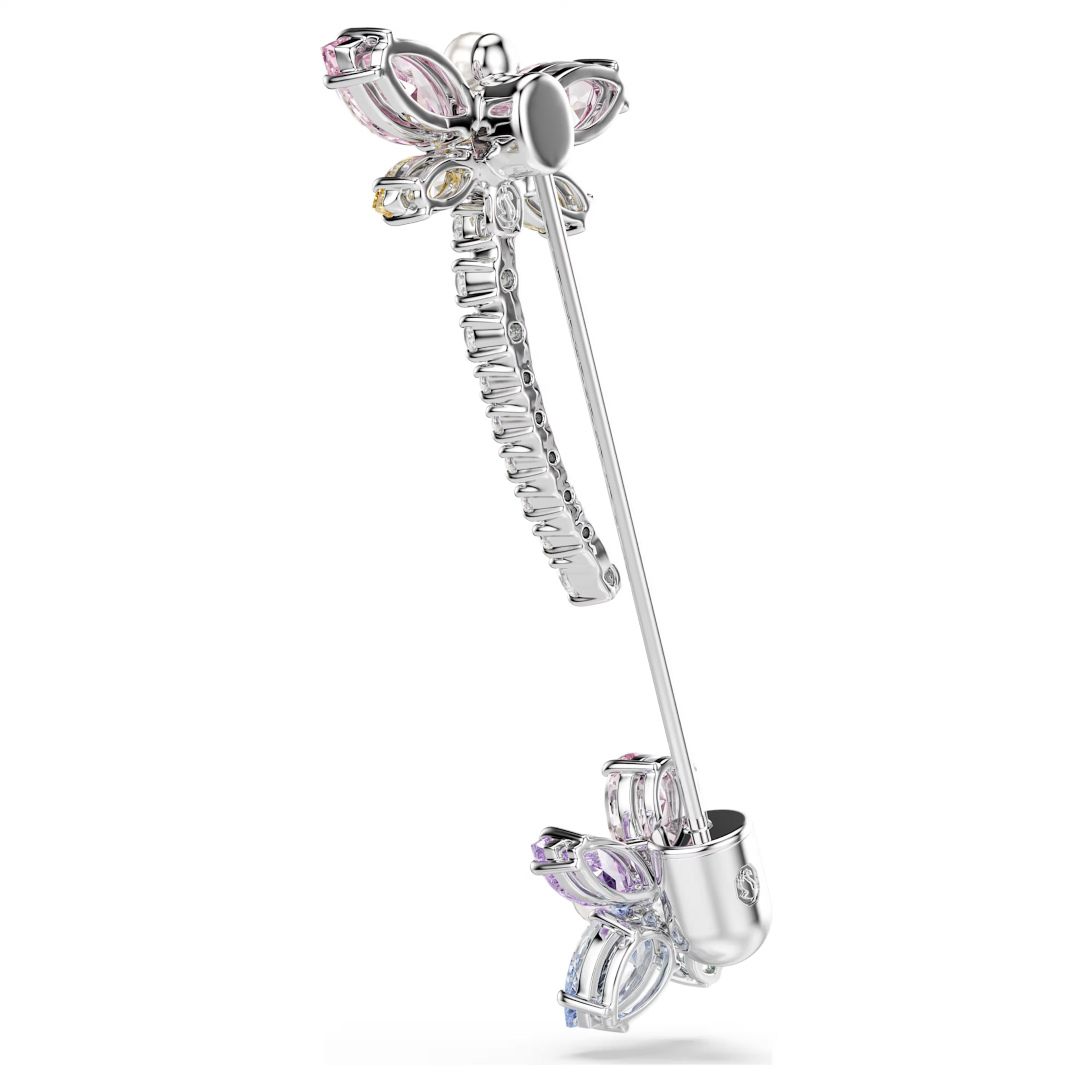 Ariana Grande x Swarovski brooch Mixed cuts, Dragonfly, Multicolored, Rhodium plated 5737428