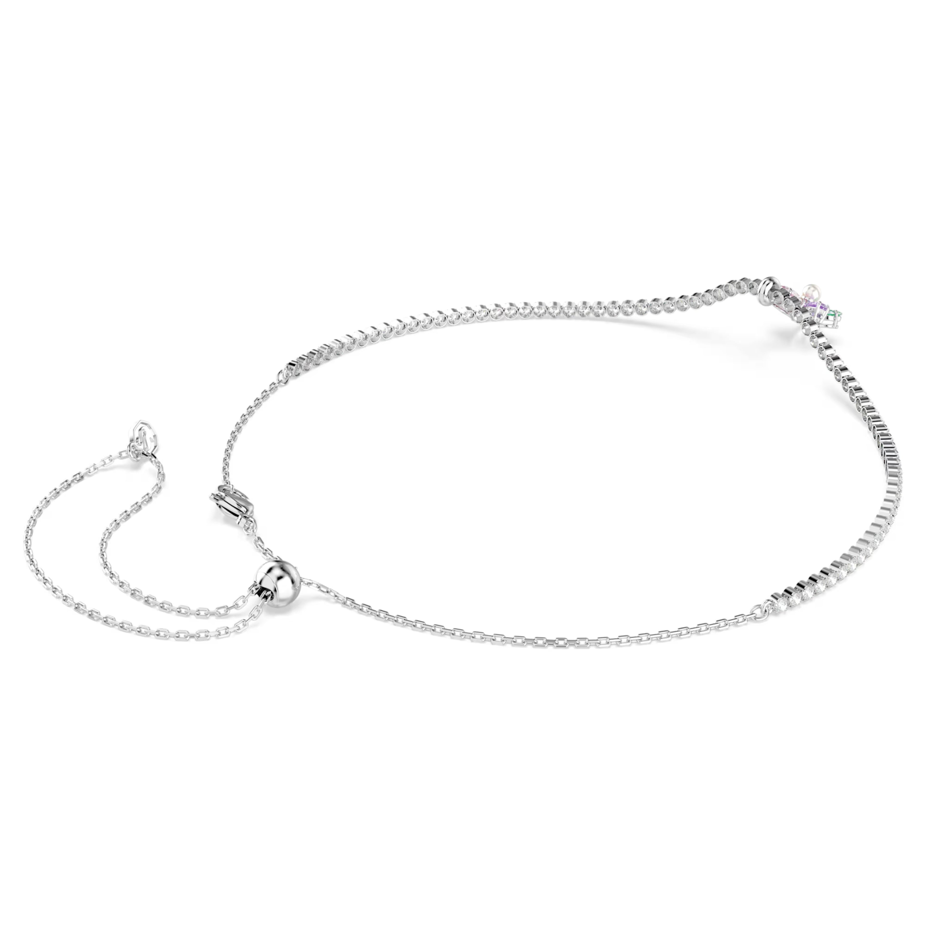 Ariana Grande x Swarovski choker Mixed cuts, Flower, Multicoloured, Rhodium plated 5749189