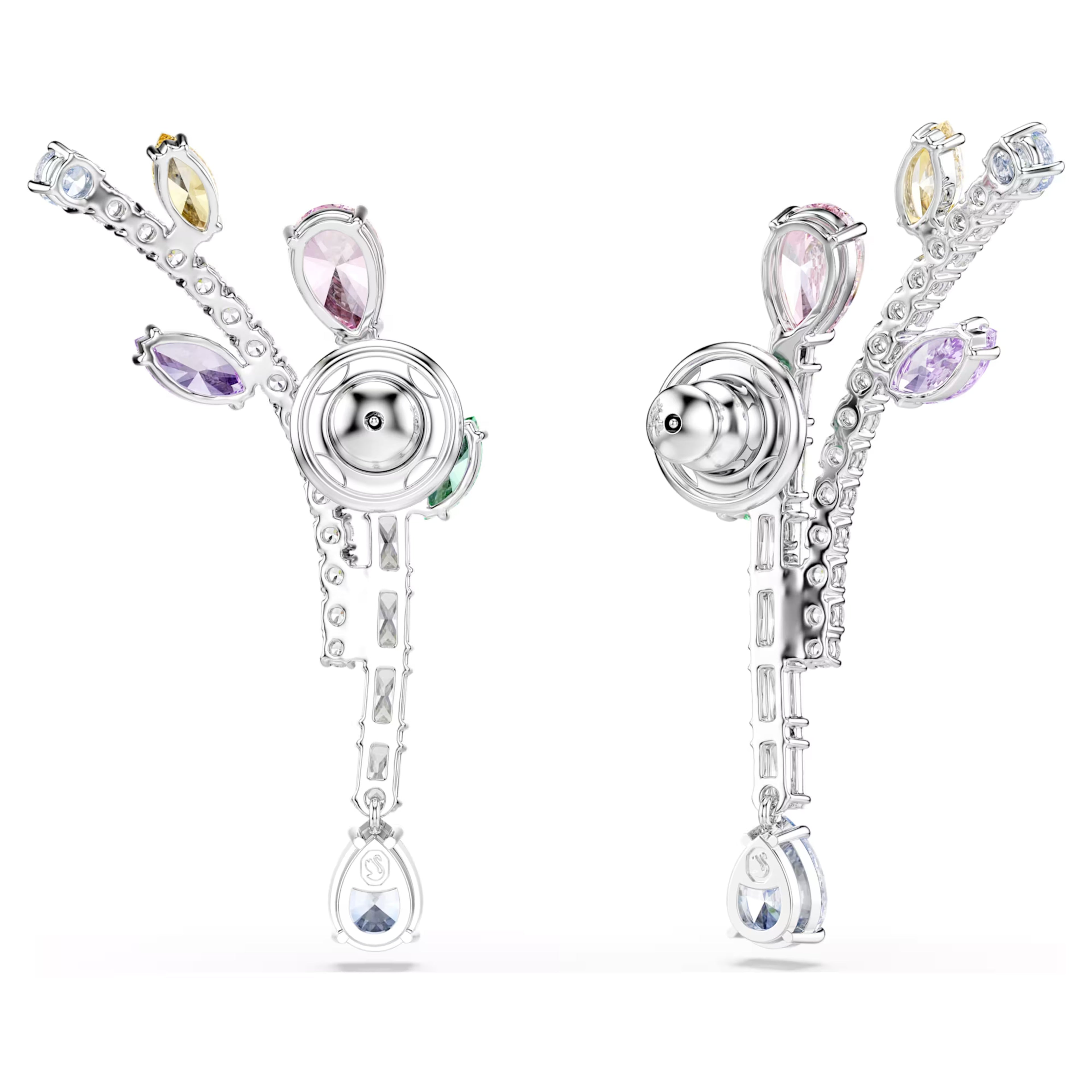 Ariana Grande x Swarovski drop earrings Mixed cuts, Multicolored, Rhodium plated 5737426