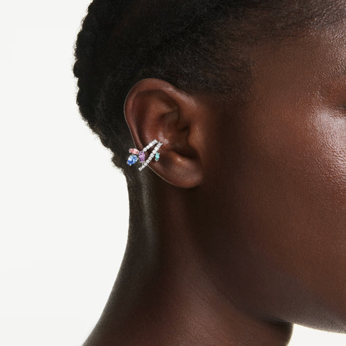 Ariana Grande x Swarovski ear cuffs Mixed cuts, Multicoloured, Rhodium plated 5749184