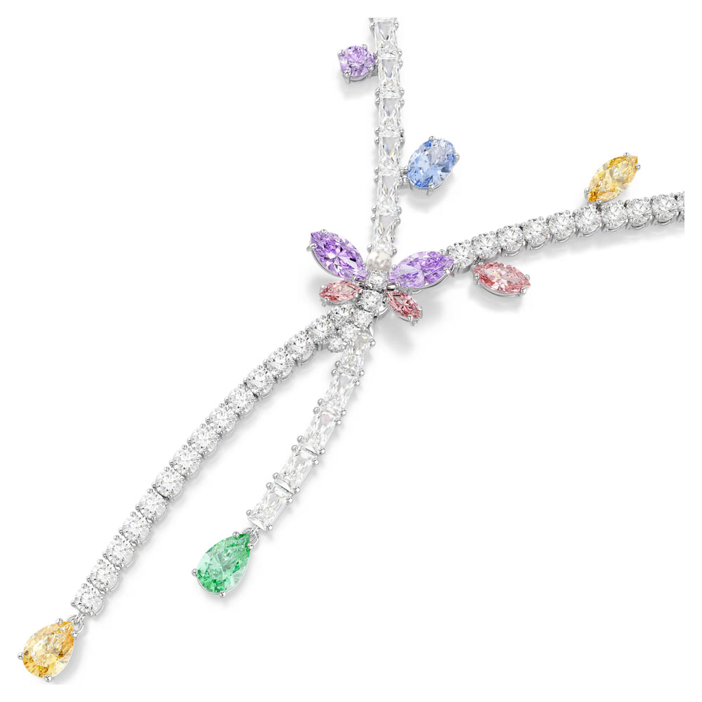 Ariana Grande x Swarovski necklace Mixed cuts, Dragonfly, Multicoloured, Rhodium plated 5737424