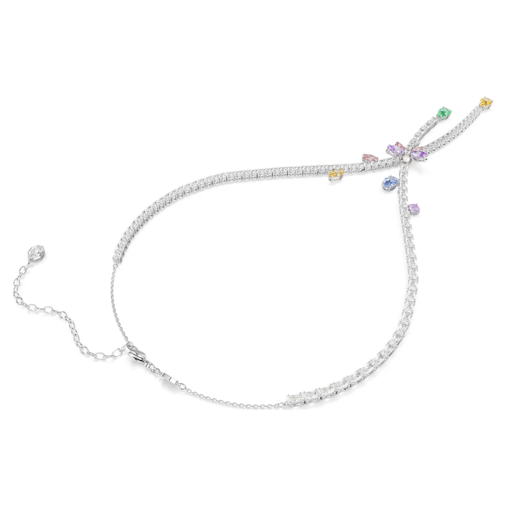 Ariana Grande x Swarovski necklace Mixed cuts, Dragonfly, Multicoloured, Rhodium plated 5737424