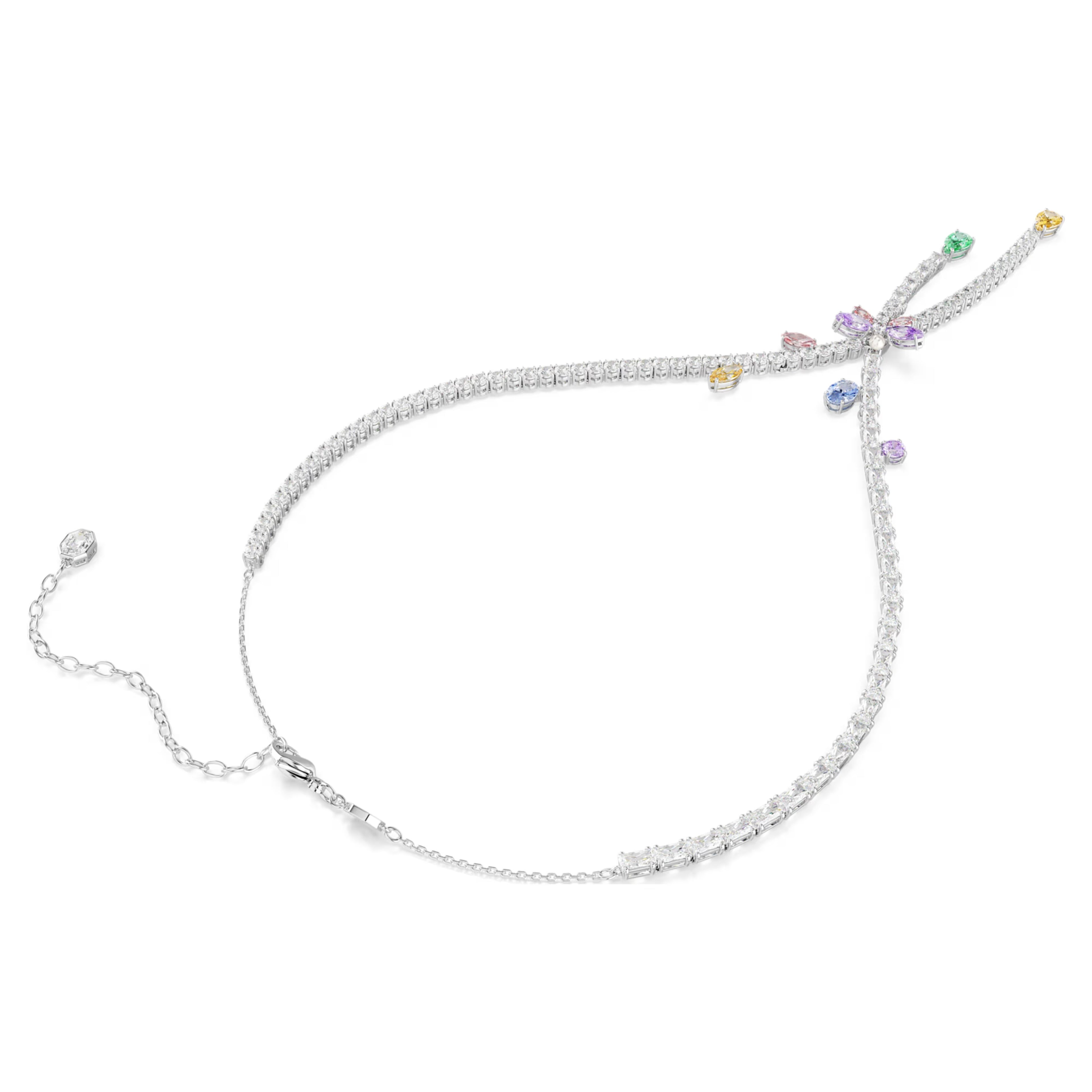 Ariana Grande x Swarovski necklace Mixed cuts, Dragonfly, Multicoloured, Rhodium plated 5737424