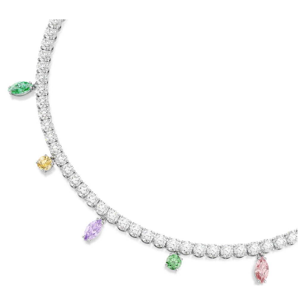 Ariana Grande x Swarovski necklace Mixed cuts, Multicoloured, Rhodium plated 5737422