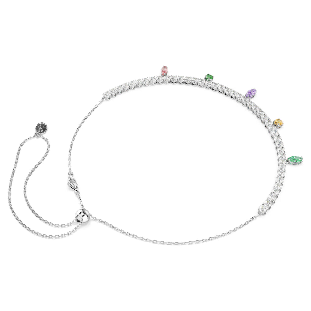 Ariana Grande x Swarovski necklace Mixed cuts, Multicoloured, Rhodium plated 5737422