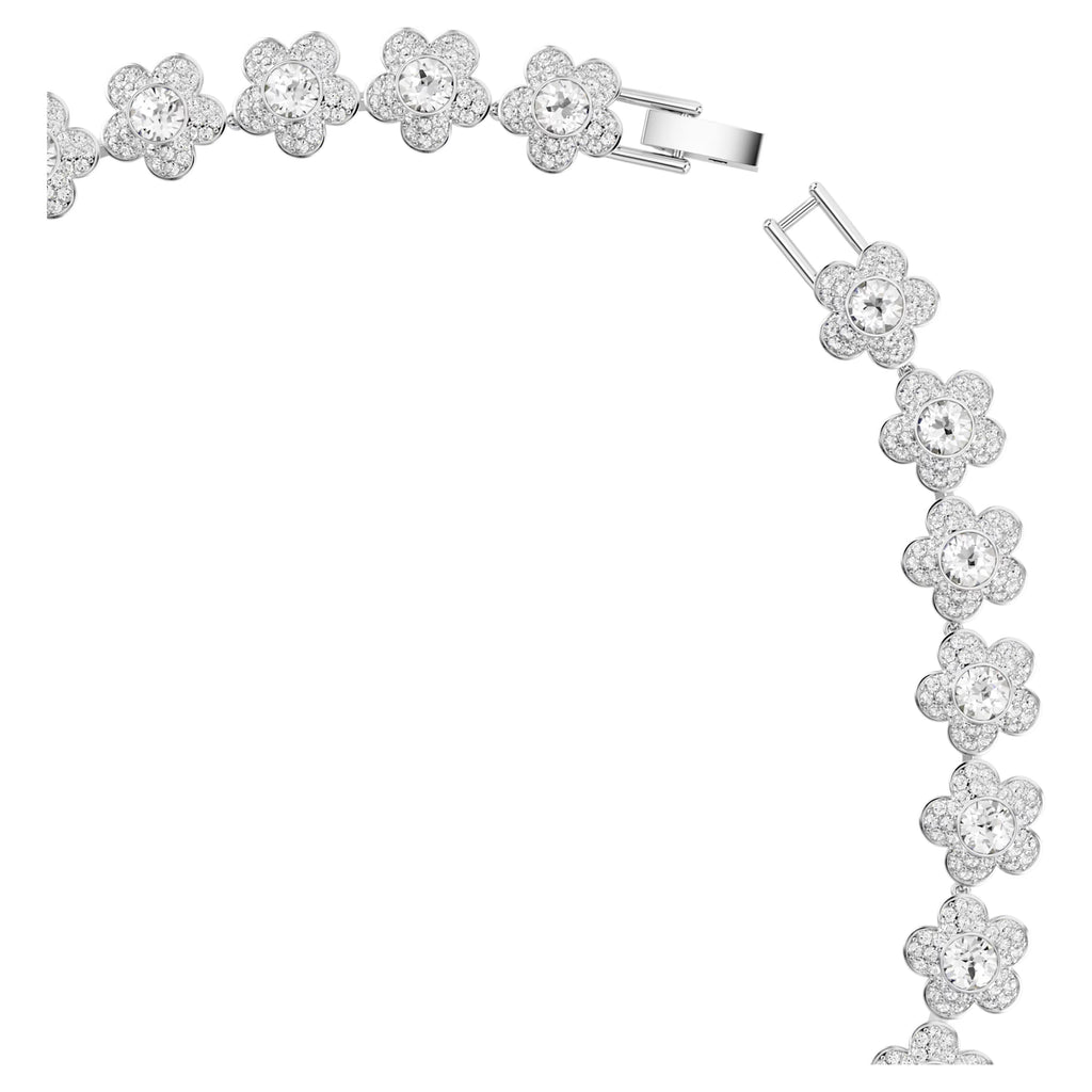 Ariana Grande x Swarovski necklace Round cut, Flower, White, Rhodium plated 5749179