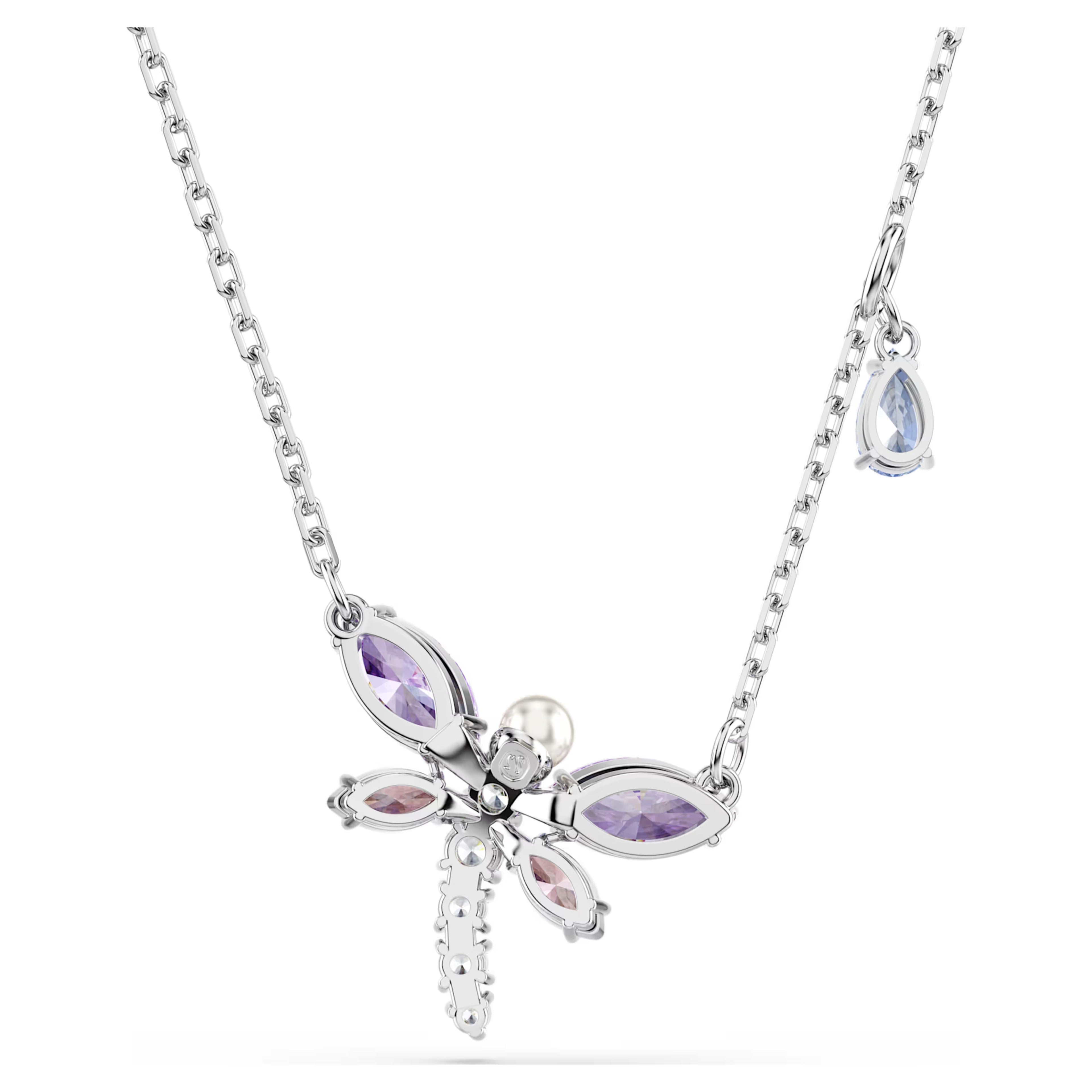 Ariana Grande x Swarovski pendant Mixed cuts, Dragonfly, Multicoloured, Rhodium plated 5737383