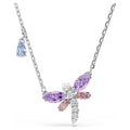 Ariana Grande x Swarovski pendant Mixed cuts, Dragonfly, Multicoloured, Rhodium plated 5737383