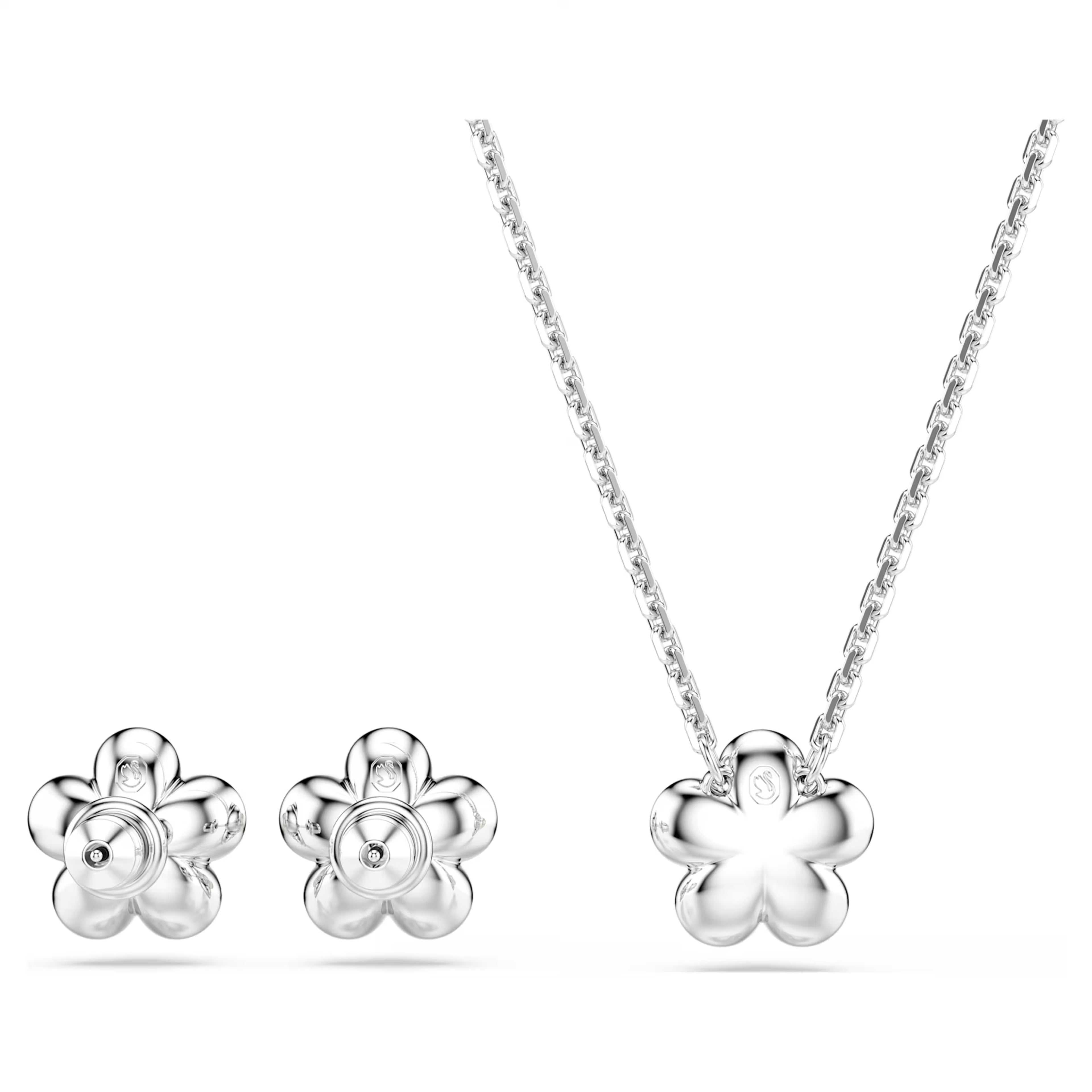 Ariana Grande x Swarovski set Crystal pearl, Round cut, Flower, White, Rhodium plated 5749180