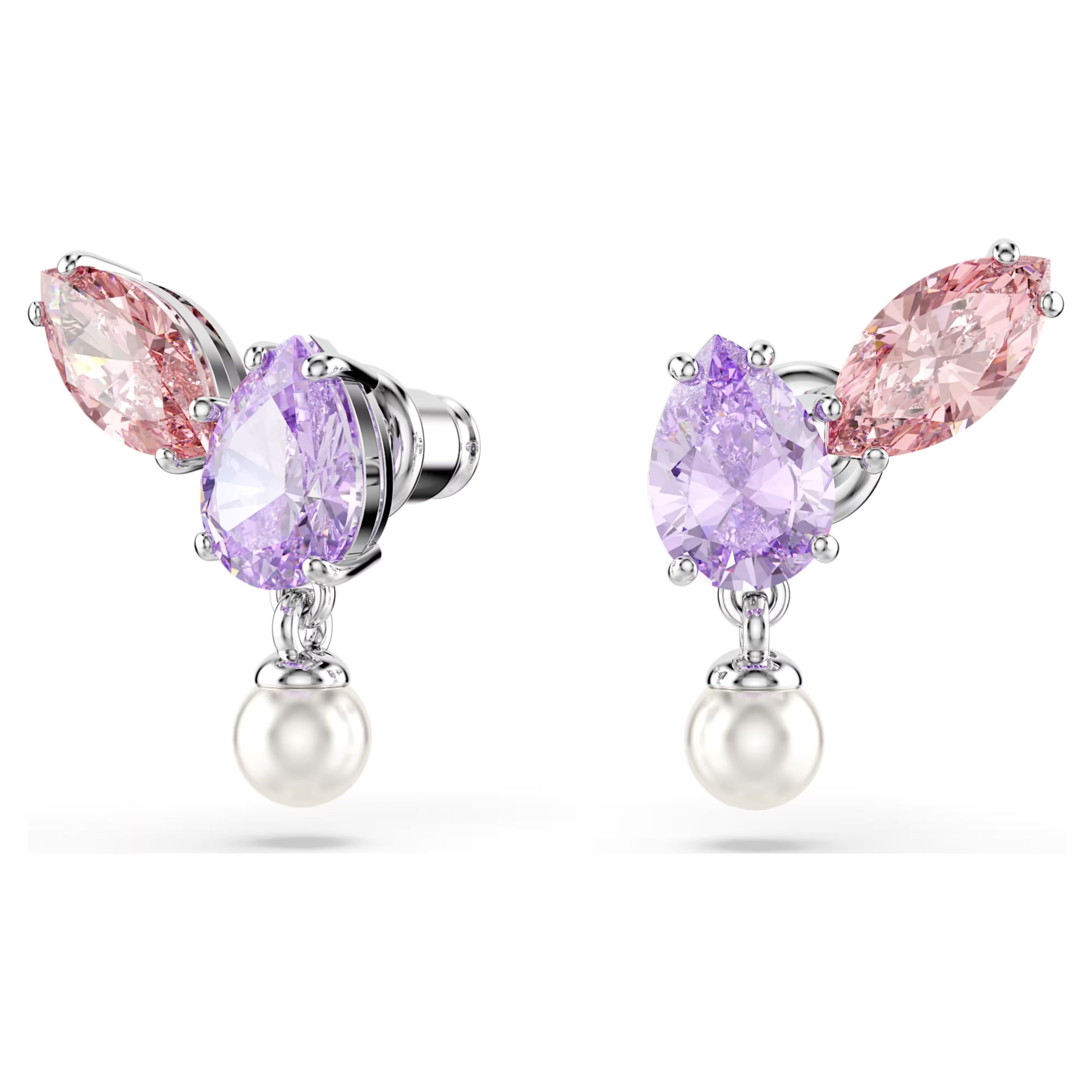 Ariana Grande x Swarovski set Mixed cuts, Multicoloured, Rhodium plated 5746577