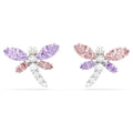 Ariana Grande x Swarovski stud earrings Mixed cuts, Dragonfly, Multicolored, Rhodium plated 5737371