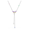 Ariana Grande x Swarovski Y necklace Mixed cuts, Dragonfly, Multicoloured, Rhodium plated 5749183
