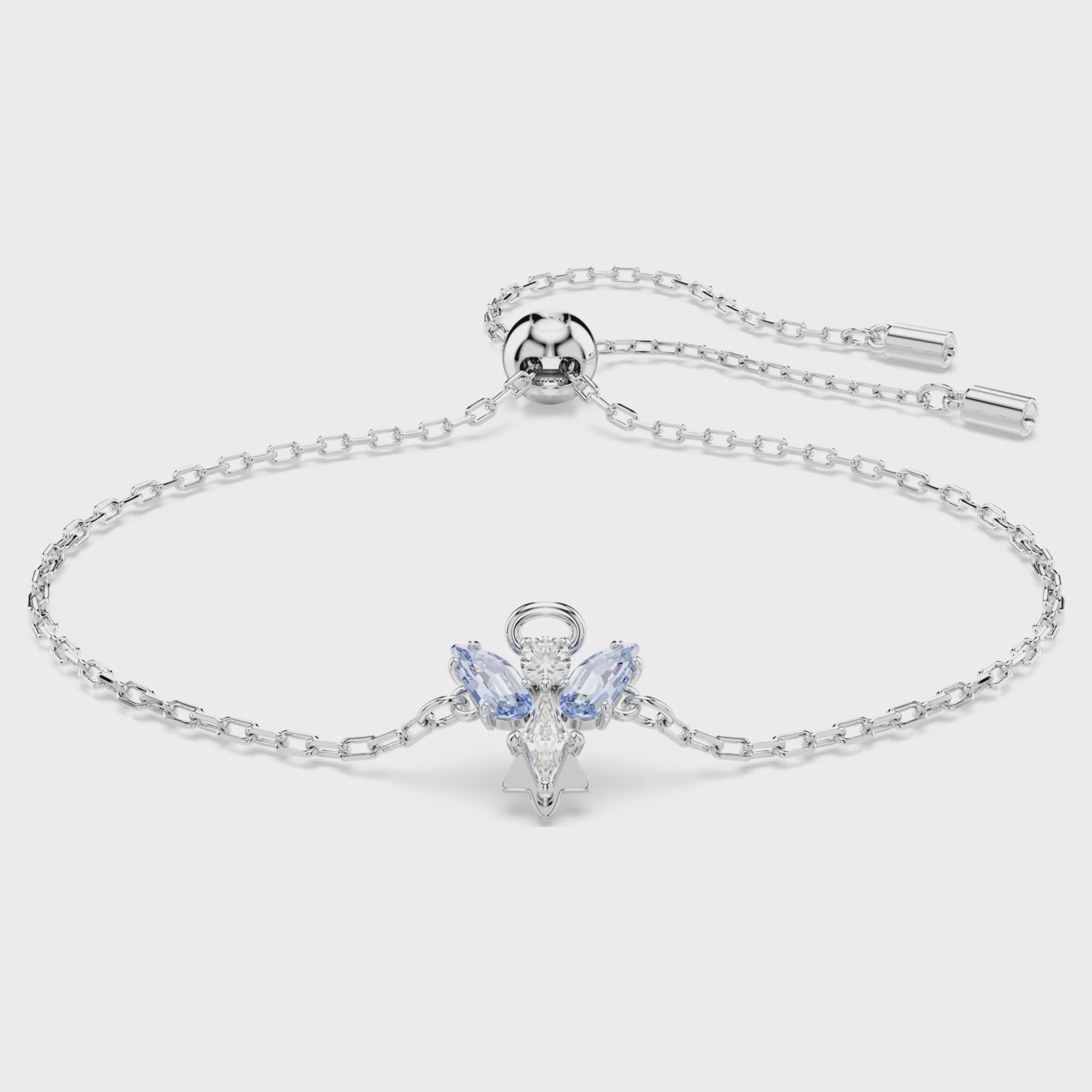 Magic bracelet Angel, Blue, Rhodium plated 5734263