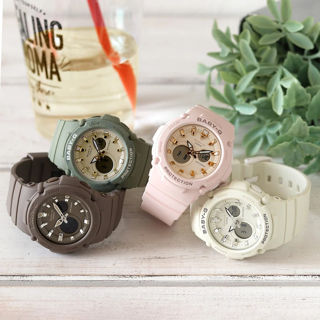 Baby G Outdoor Col, Pink Face & resin Band BGA275-4A