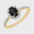 9ct Gold Natural Sapphire & Diamond Ring M3350