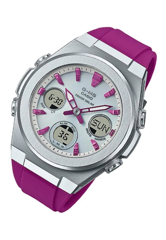 CASIO G-MS DUO SOLAR W/TIME RED BEZEL MSGS600-4A