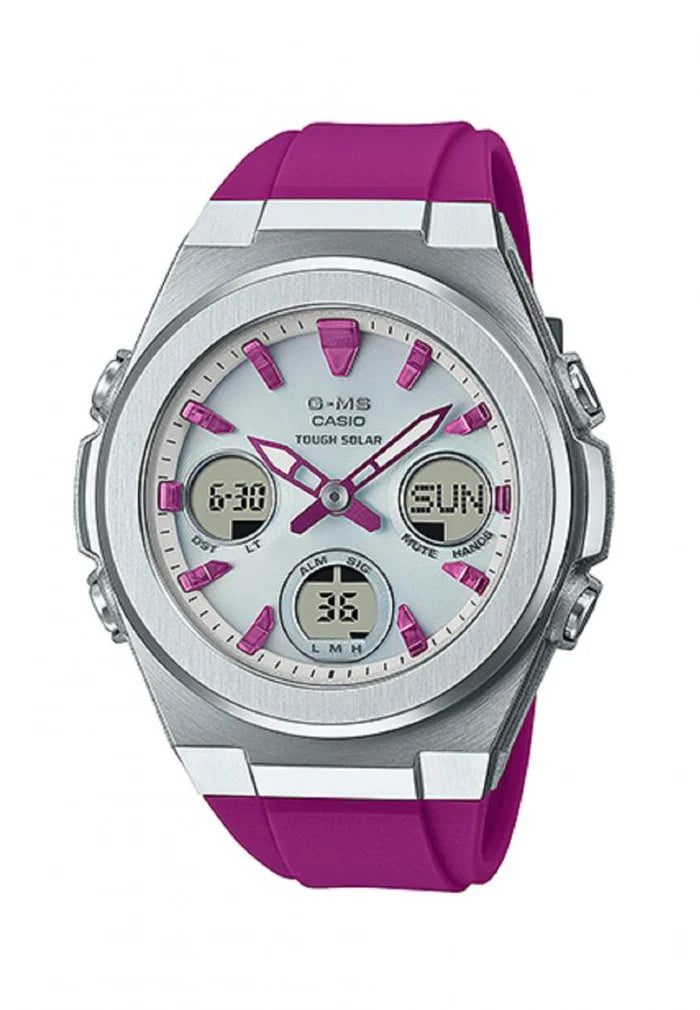 CASIO G-MS DUO SOLAR W/TIME RED BEZEL MSGS600-4A
