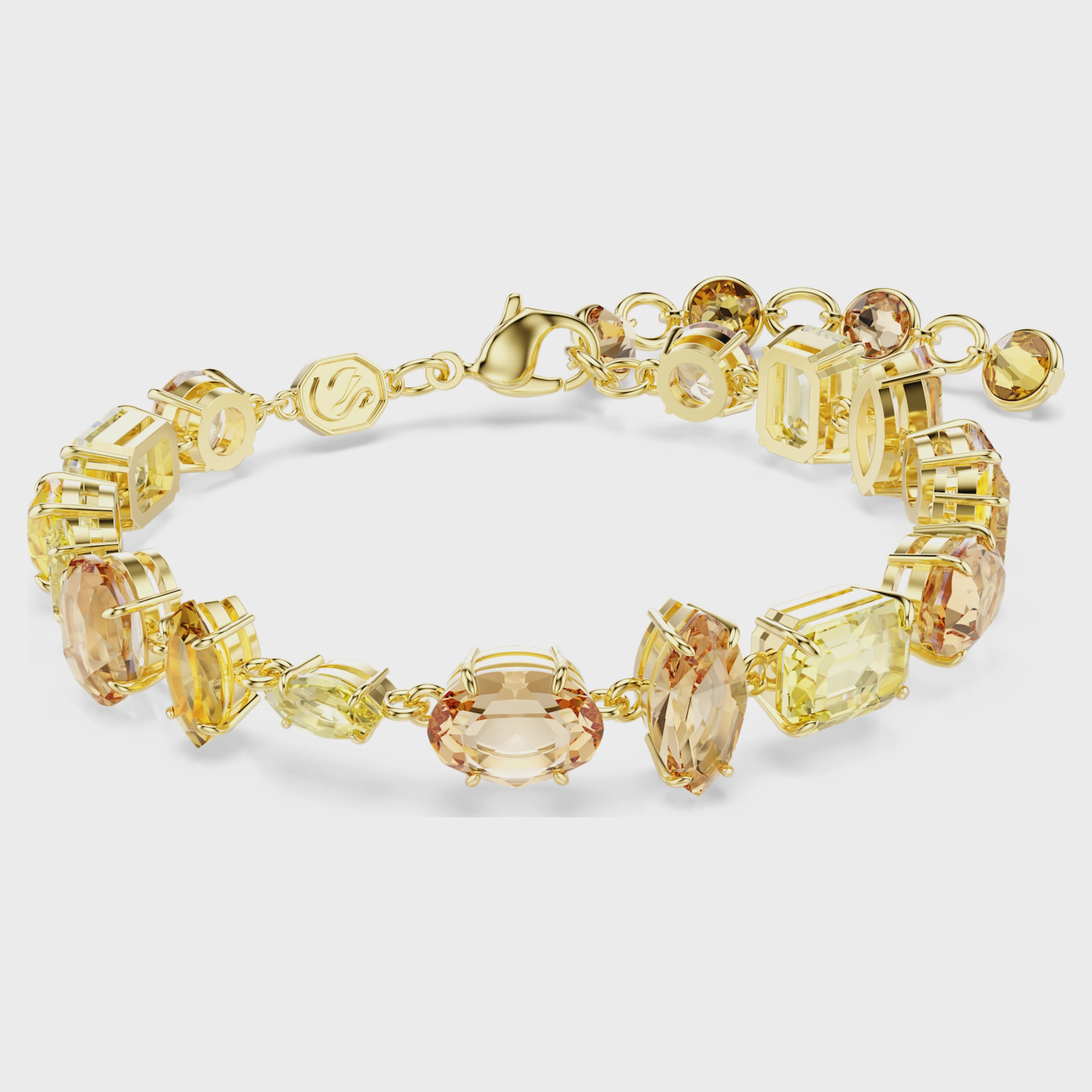 Gema bracelet Mixed cuts, Yellow, 18k gold finish 5718072