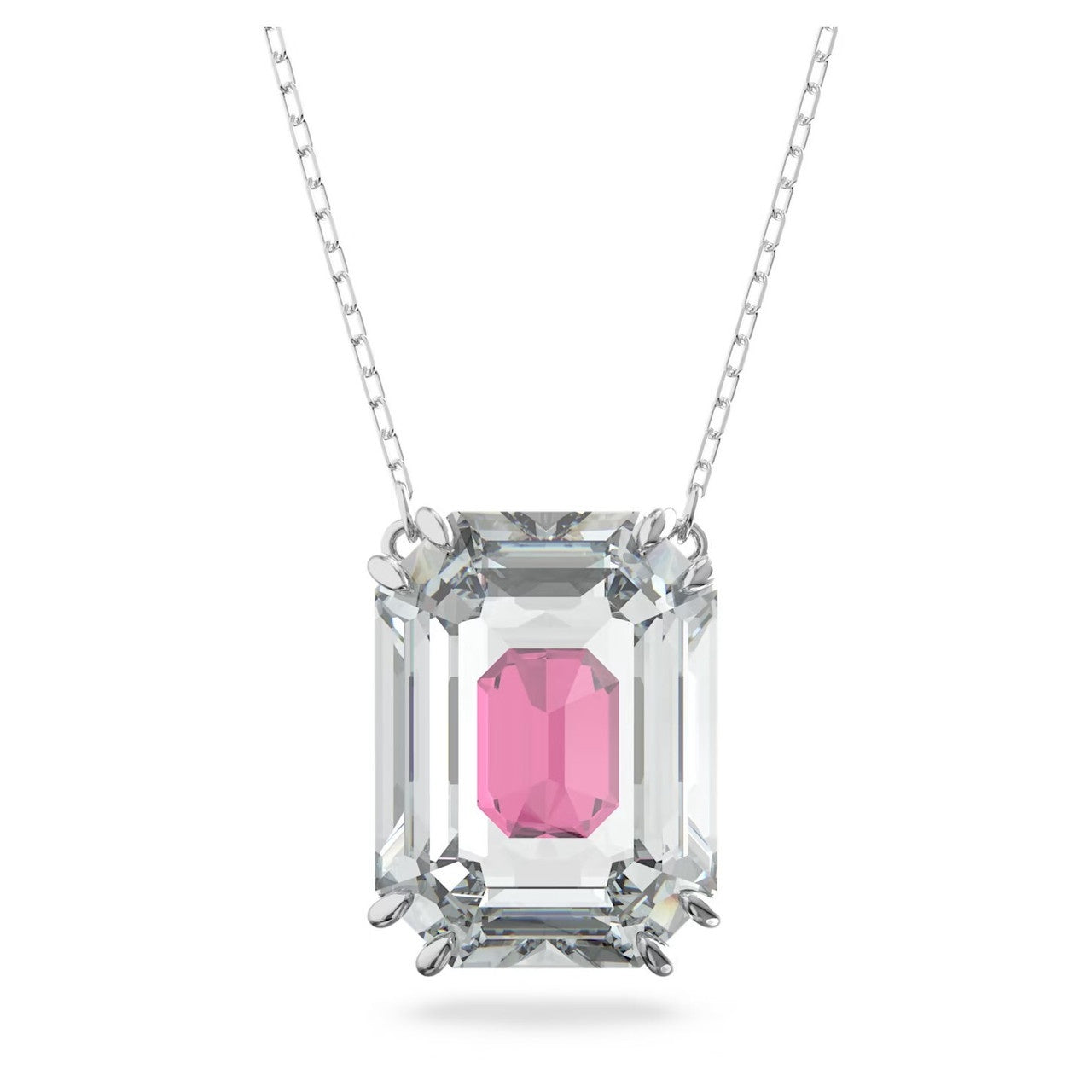 Chroma necklace Pink, Rhodium plated 5608647