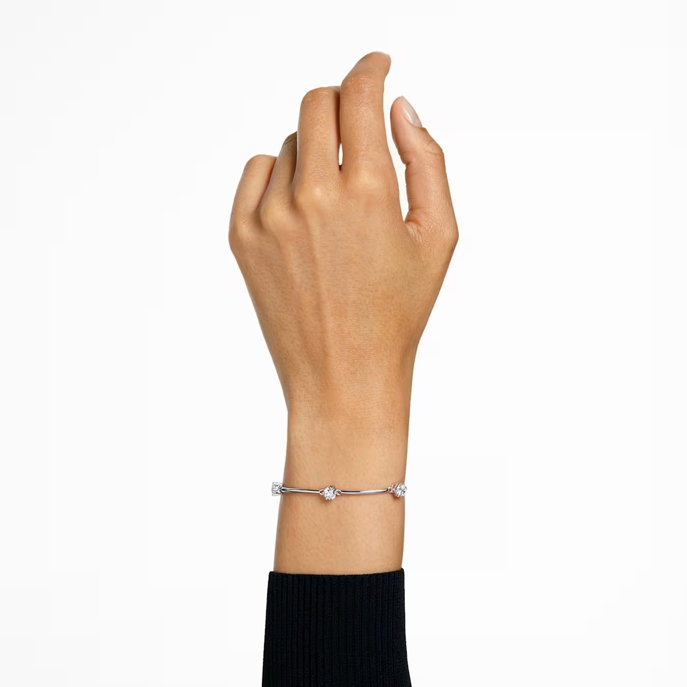 Constella bangle Round cut, White, Rhodium plated 5641680