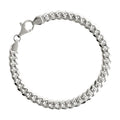 Cuban Men's Silver Chain Bracelet B9010