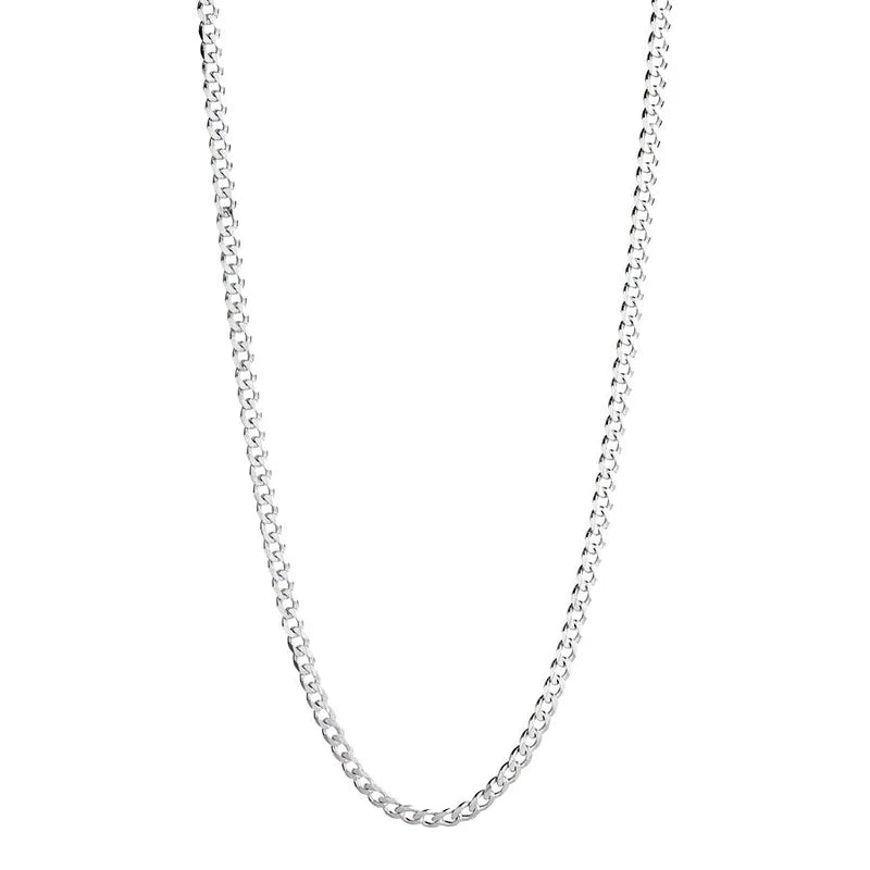 Cuban Men's Silver Chain Necklace 4.3mm N9012